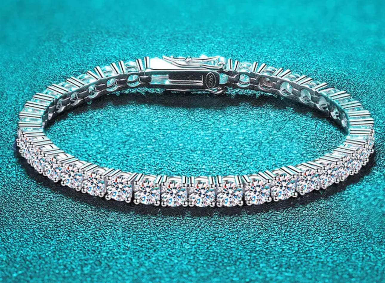 5mm all moissanite unisex tennis bracelet