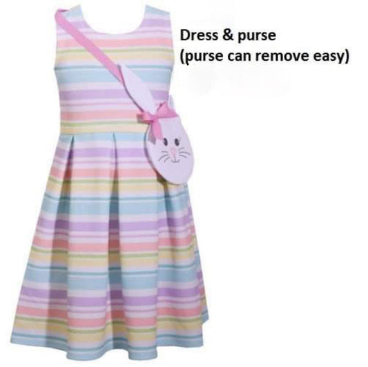Bonnie Jean Youth Girls Easter Spring Bunny Dress Size 4 5 NWT